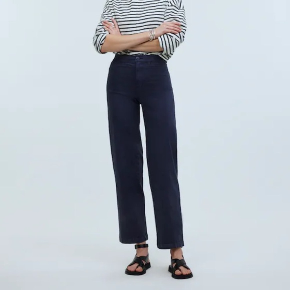 The Emmett Wide-Leg Crop Pant: Welt Pocket Edition
